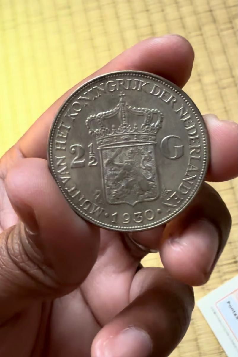 オランダ領東 2,5 グルデン 1930年 銀貨 オランダ インドネシア コイン 硬貨 古銭