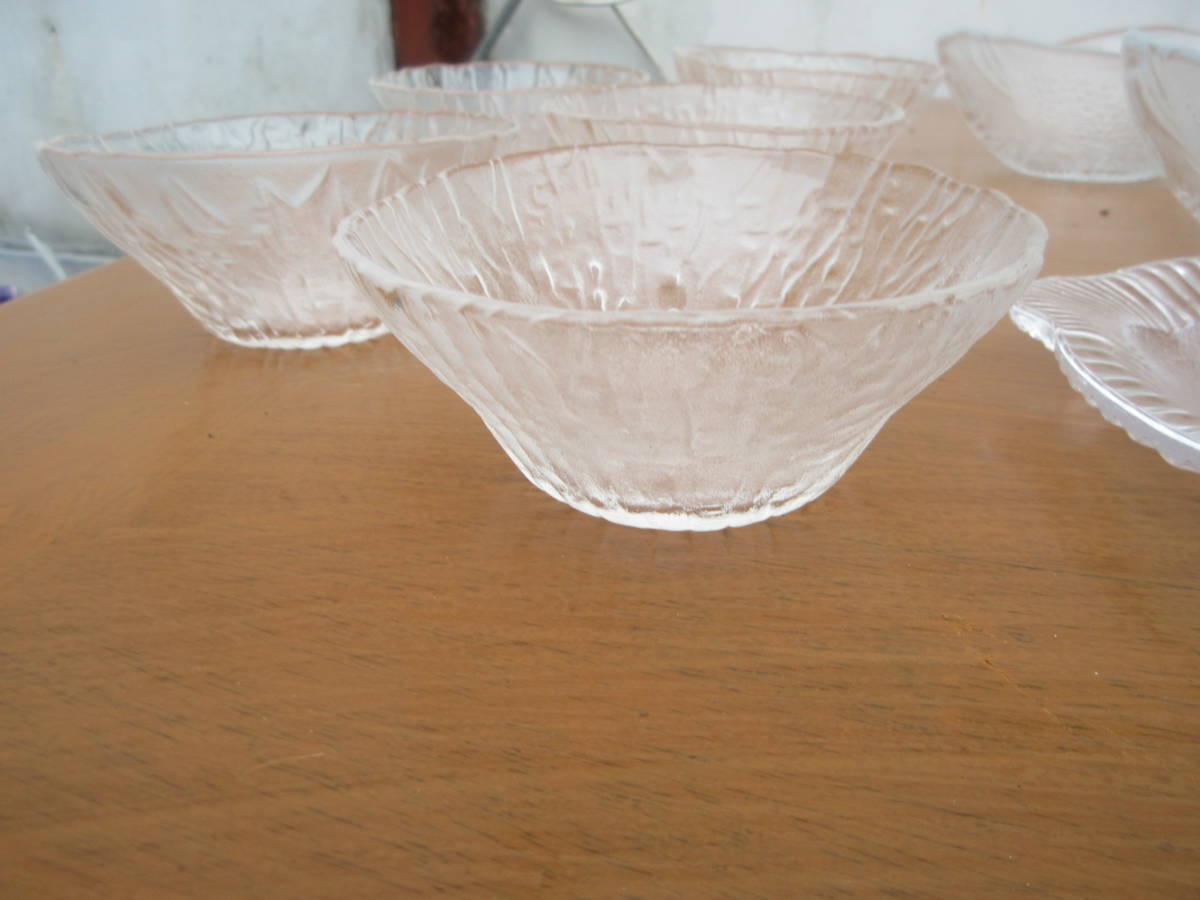 【A~第16】 和～洋 ガラス製 取り皿～小鉢 ３種類１５枚揃い  №倉. お80の画像7
