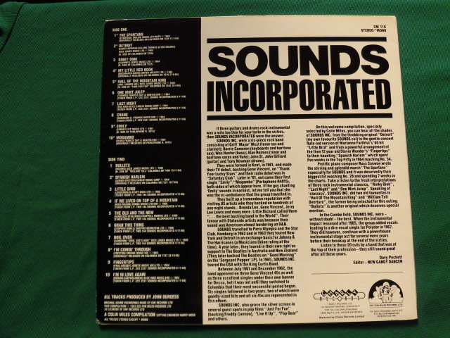 Sounds Incorporated/Same 60'sブリティッシュ・ブラス・インスト・バンド、61～66年音源コンピレーション・アルバム、希少UK盤良品_画像2