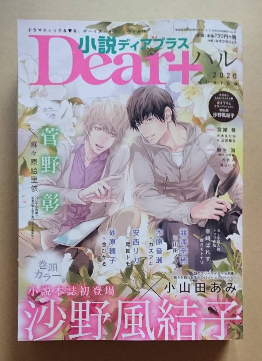 雑誌　【　小説Dear+　ディアプラス　2020年ハル号　】　沙野風結子／小山田あみ　木原音瀬／カズアキ　菅野彰／麻々原絵里依　他_画像1