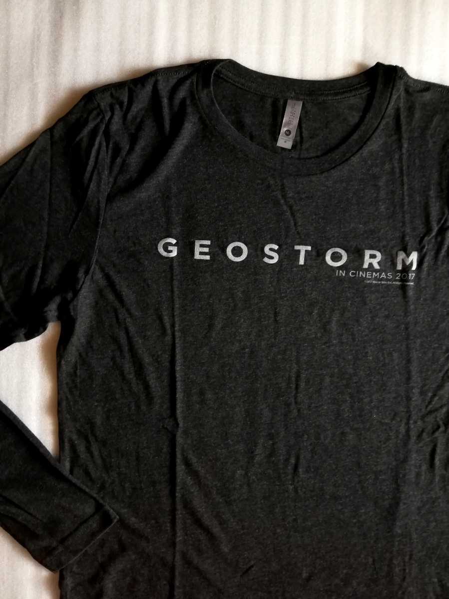 ジオストーム　オリジナル　長袖　Tシャツ　映画　公開　記念　抽プレ　懸賞　５名様　当選品　チラシ１枚付　ロングTシャツ　GEOSTORM　　