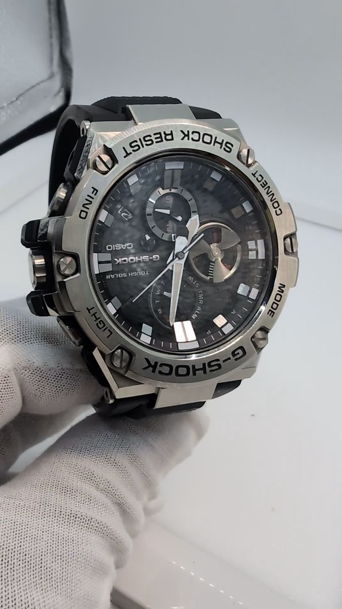 カシオ G-SHOCK 腕時計 GST-B100-1AJF 5513 タフソーラー Bluetooth 箱付き