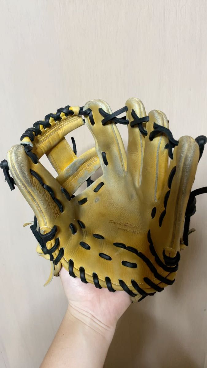 ZETT プロステイタス 軟式 内野手用 クロス締め/逆巻き