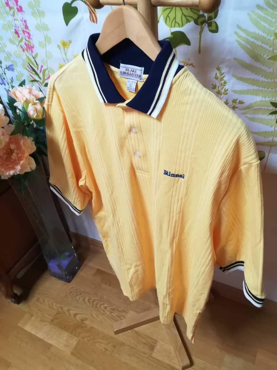 Blake & Hollister 米国製の黄色のポロシャツ3Lサイズ♪