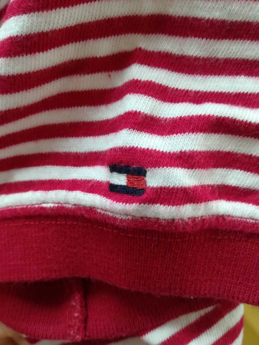 TOMMY HILFIGER トミーヒルフィガー 赤白色ポロシャツレディースM