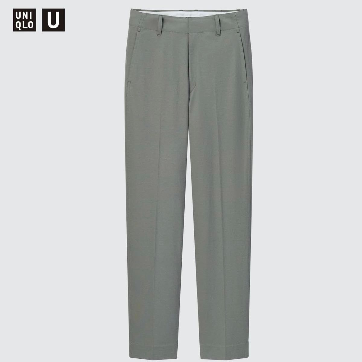 UNIQLO パンツスーツ グレー 上下 パンツ2点 UNIQLO ユニクロU ジャージースーツパンツ+ グレーW-64cm 新品