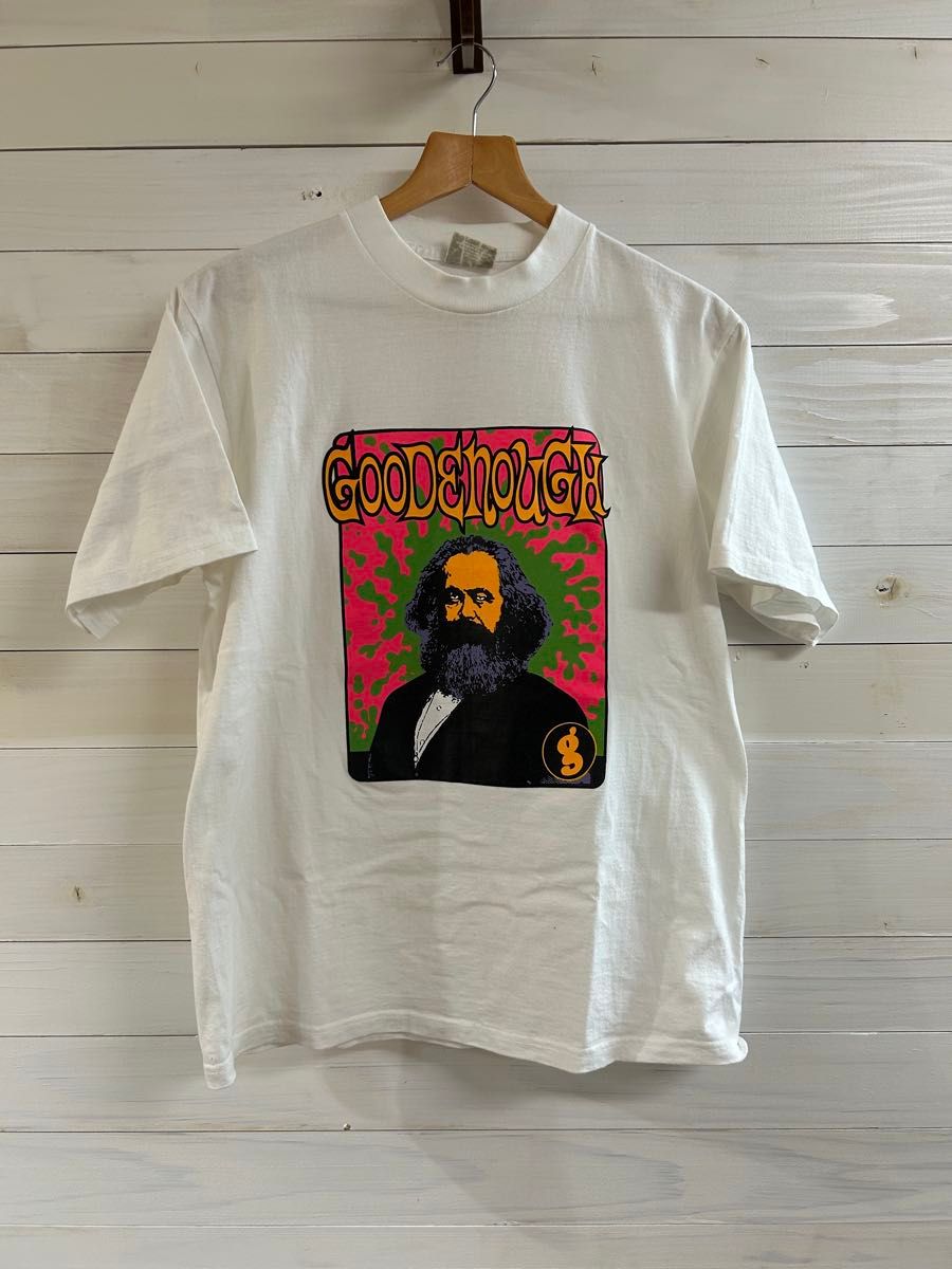 グッドイナフGOODENOUGH マルクス Tシャツ GOODENOUGH グッドイナフ マルクスTシャツ白 当時物 ビンテージ