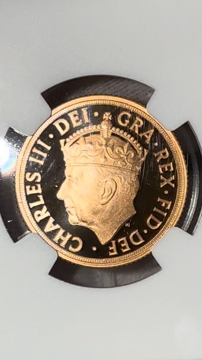 【最高鑑定】イギリス チャールズIII コロネーション ソブリン金貨 2023年 NGC PF70ULTRA CAMEO