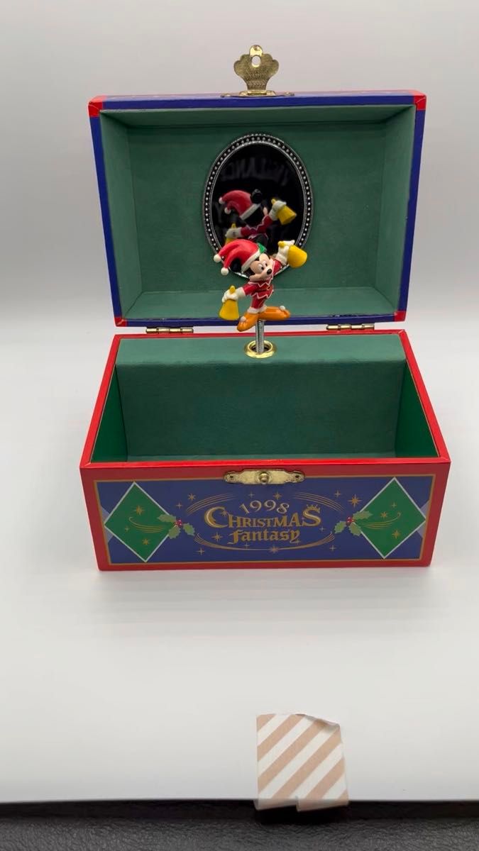 ディズニーオルゴール クリスマス 1998 小物ケース ミッキーマウス 当時物 希少品