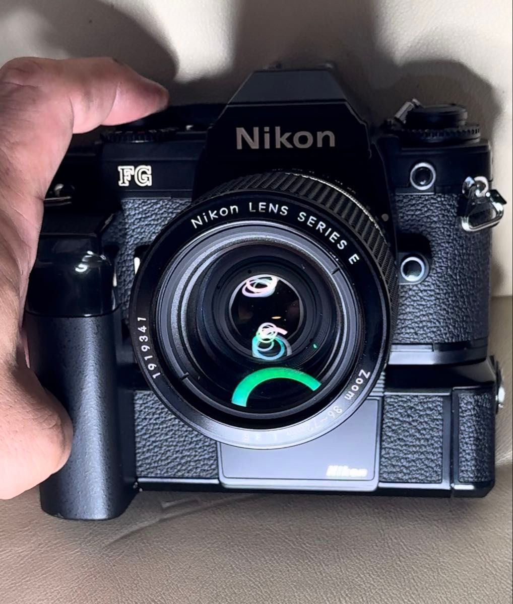 Nikon FG +MD-14+series E 36-72mm1:3.5+series E 70-210mm 1:4