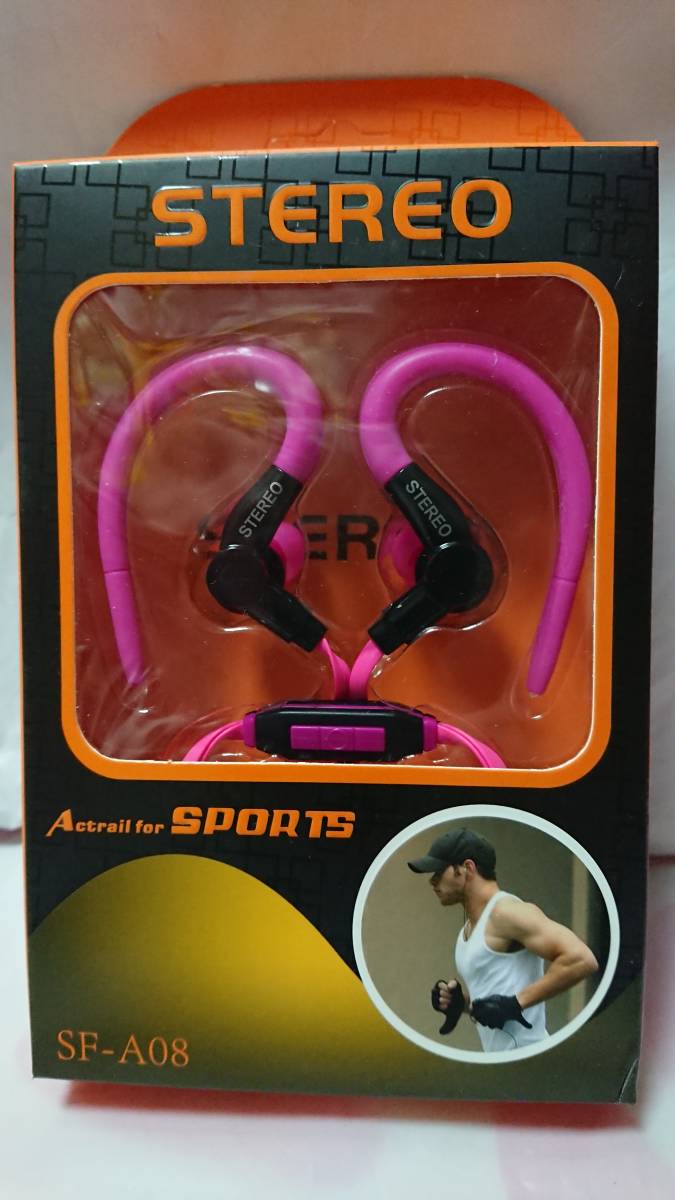 STEREO Actrail for SPORTS SF-A08 EARPHONE イヤホン スポーツ用 アクトレイル_画像1
