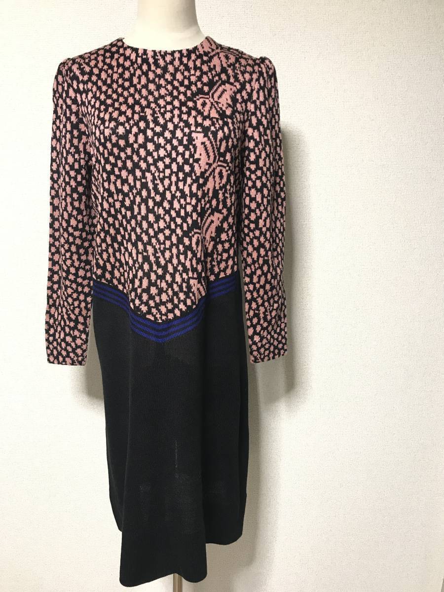 斉藤都世子 Saito Toyoko レトロな高級ロングニットワンピース