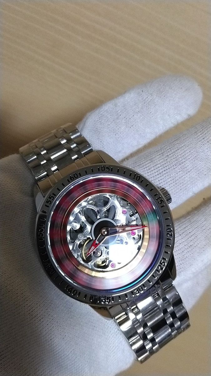 【新品未使用】 ファッション時計 自動巻き 腕時計 ルーレット カジノ