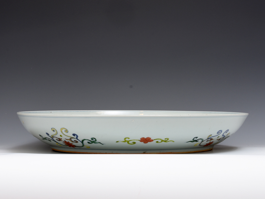 中国美術 五彩大皿 径：４５．５㎝ 中国古玩 陶磁器 唐物 時代 飾皿 美品　b8071k_画像2