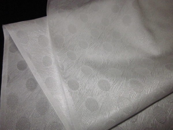 [ capital ...] silk white ..(..) single .* summer long kimono-like garment flap diagonal small wave . length length circle writing sama change sleeve for 2.2m little defect goods cloth width ..③