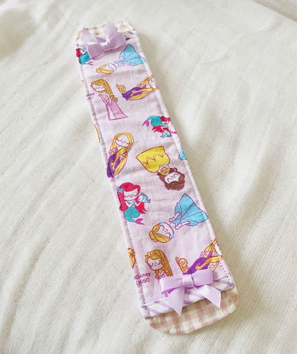 ハンドメイド　肩紐カバー　水筒肩紐カバー　プリンセス　ピンク　リボン