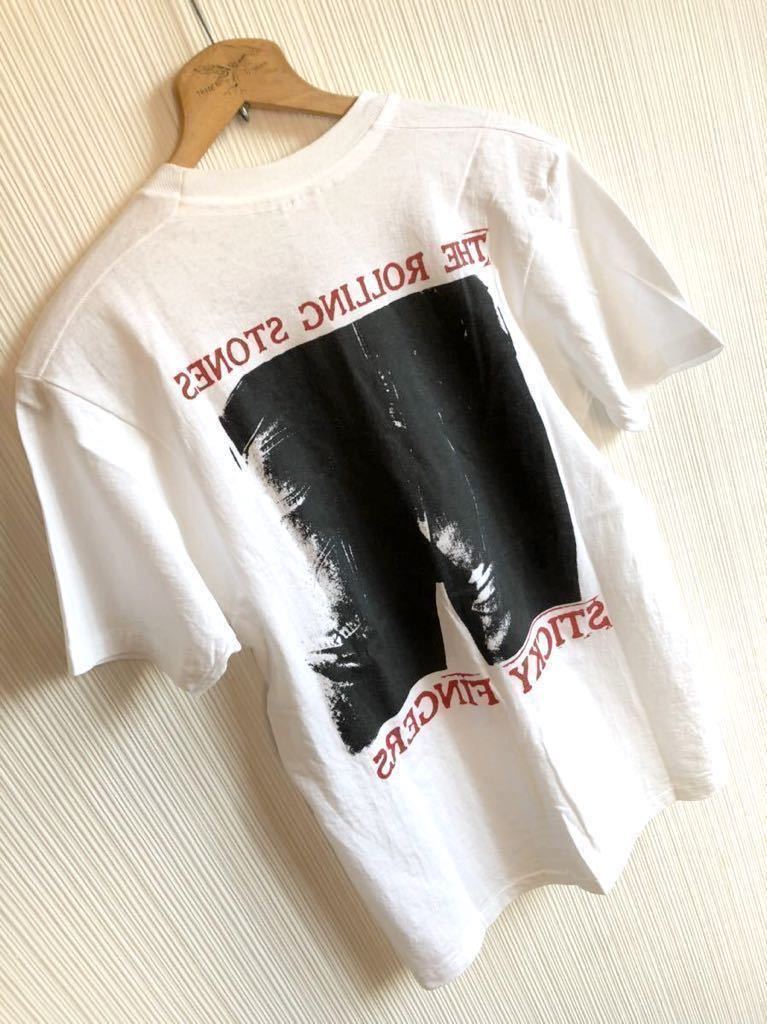 ☆★激レア 90s VINTAGE ROLLING STONES ローリングストーンズ STICKY FINGERS ジップ付き プリントTシャツ オールド ビンテージ☆★_画像6