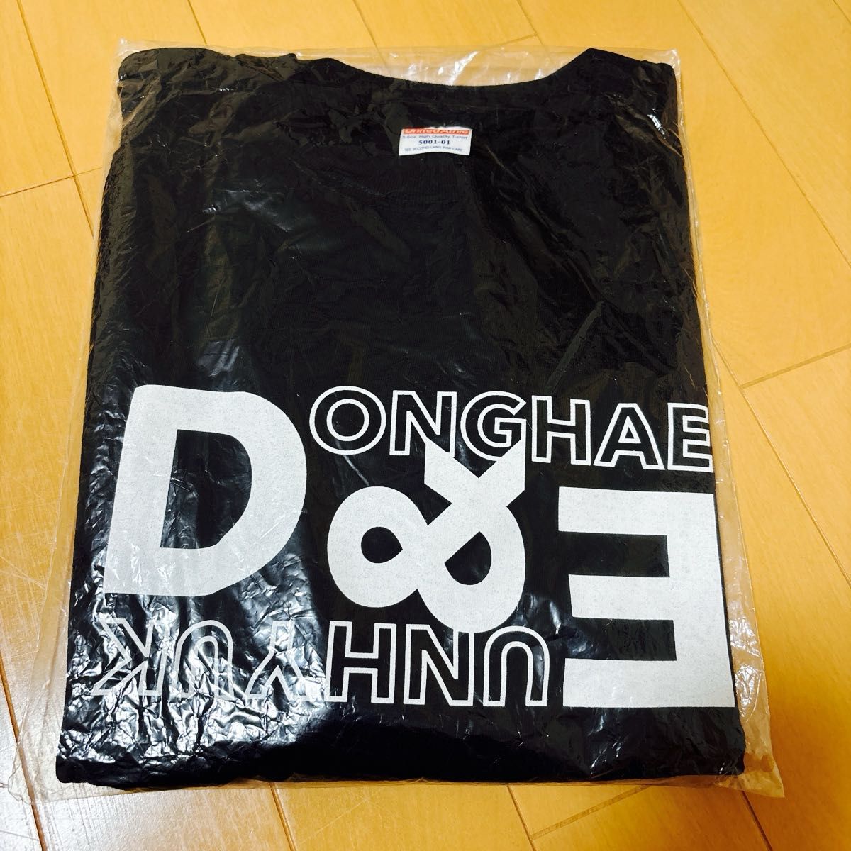super junior D&E ドンヘ ウニョク TシャツL黒 ウニョク 特典トレカ T