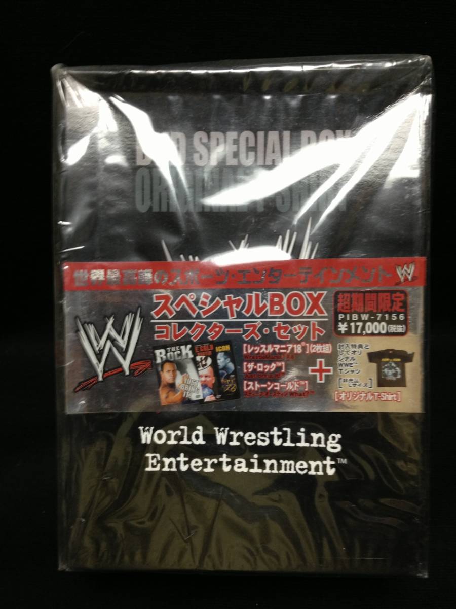WWE：スペシャル・ボックス・コレクターズセット DVD w/Shirt（日本盤、4DVD、未開封品）