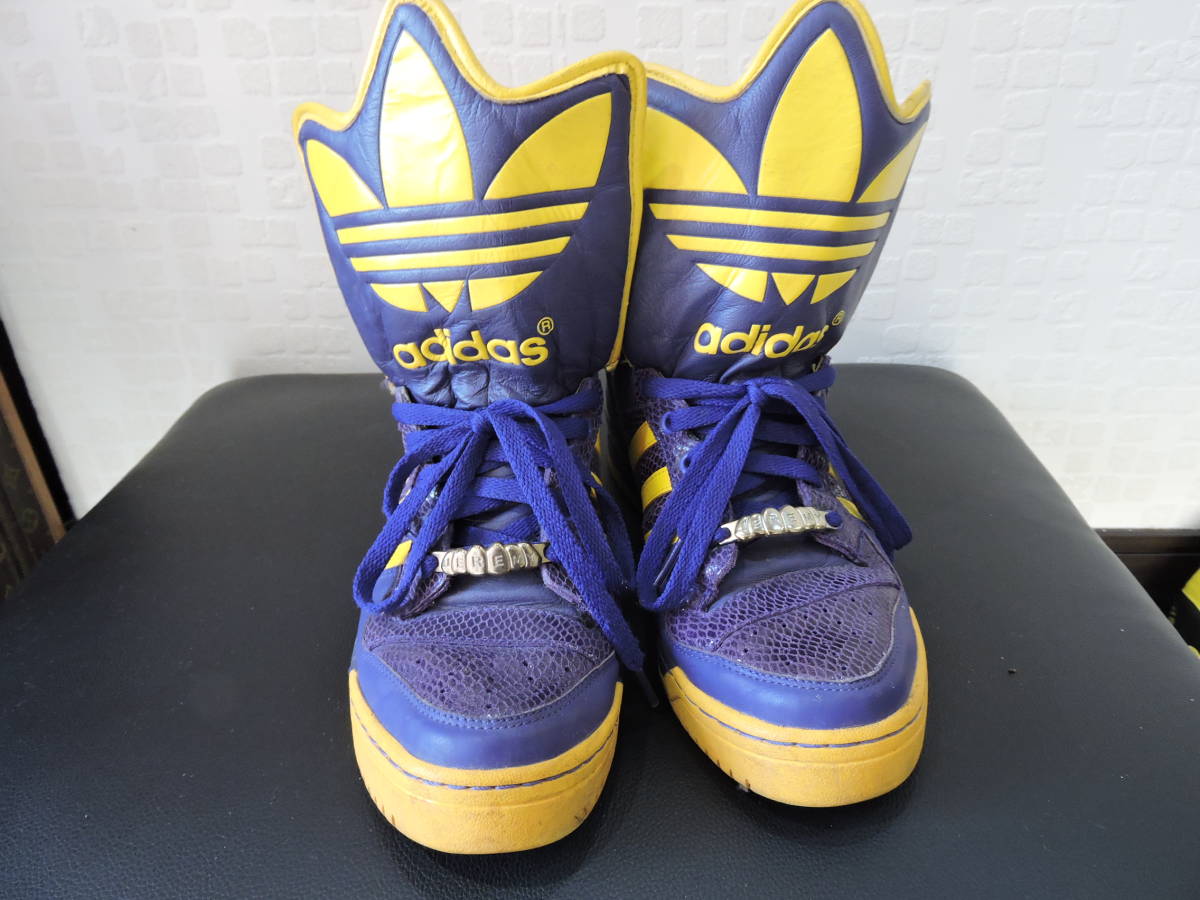 ★adidas×JEREMY SCOTT 紫×黄クロコスニーカー（26.5）アディダス　ジェレミースコット_画像2