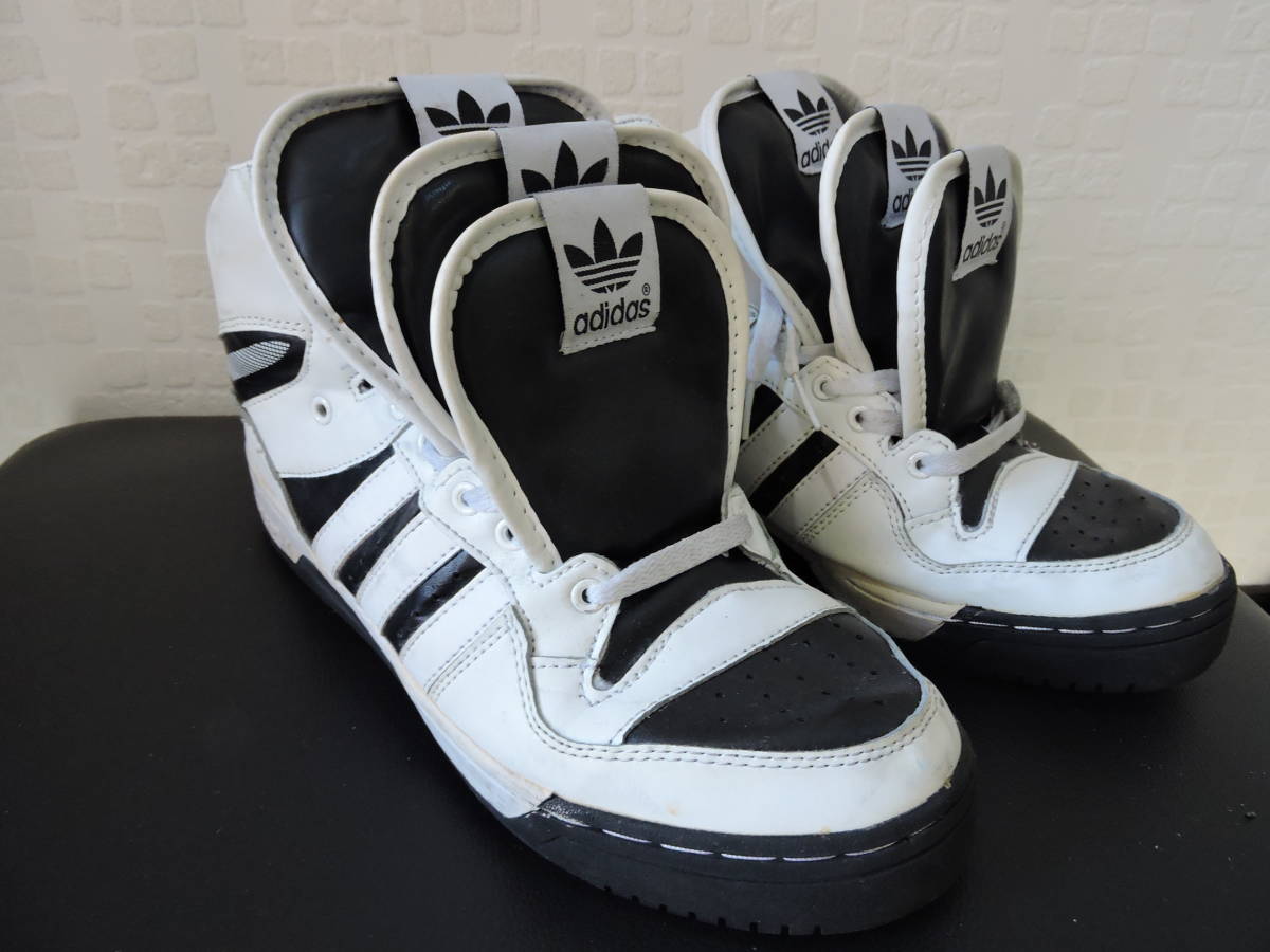 ヤフオク! - ☆adidas×JEREMY SCOTT 白×黒スニーカー...