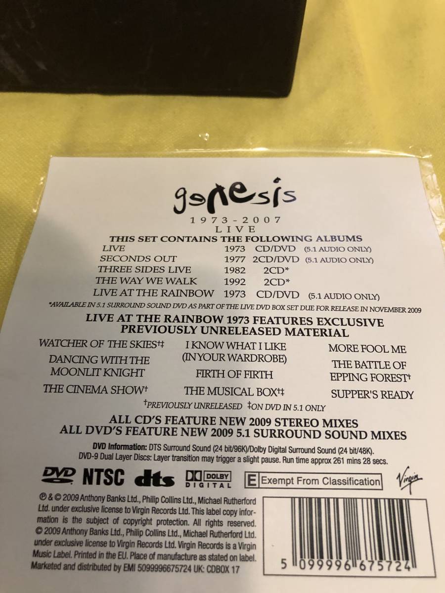 Genesis: Live 1973-2007+Live Over Europe 2007 ジェネシス_画像3