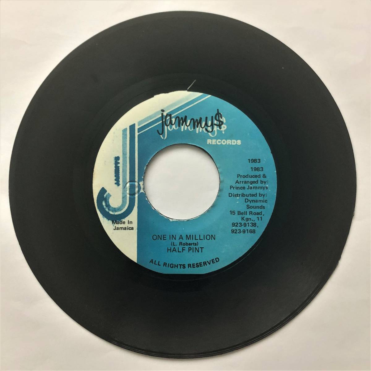 試聴 / HALF PINT / ONE IN A MILLION /Billie Jean riddim/JAMMYS/reggae/dancehall/'83/big hit !!/7inch_画像2