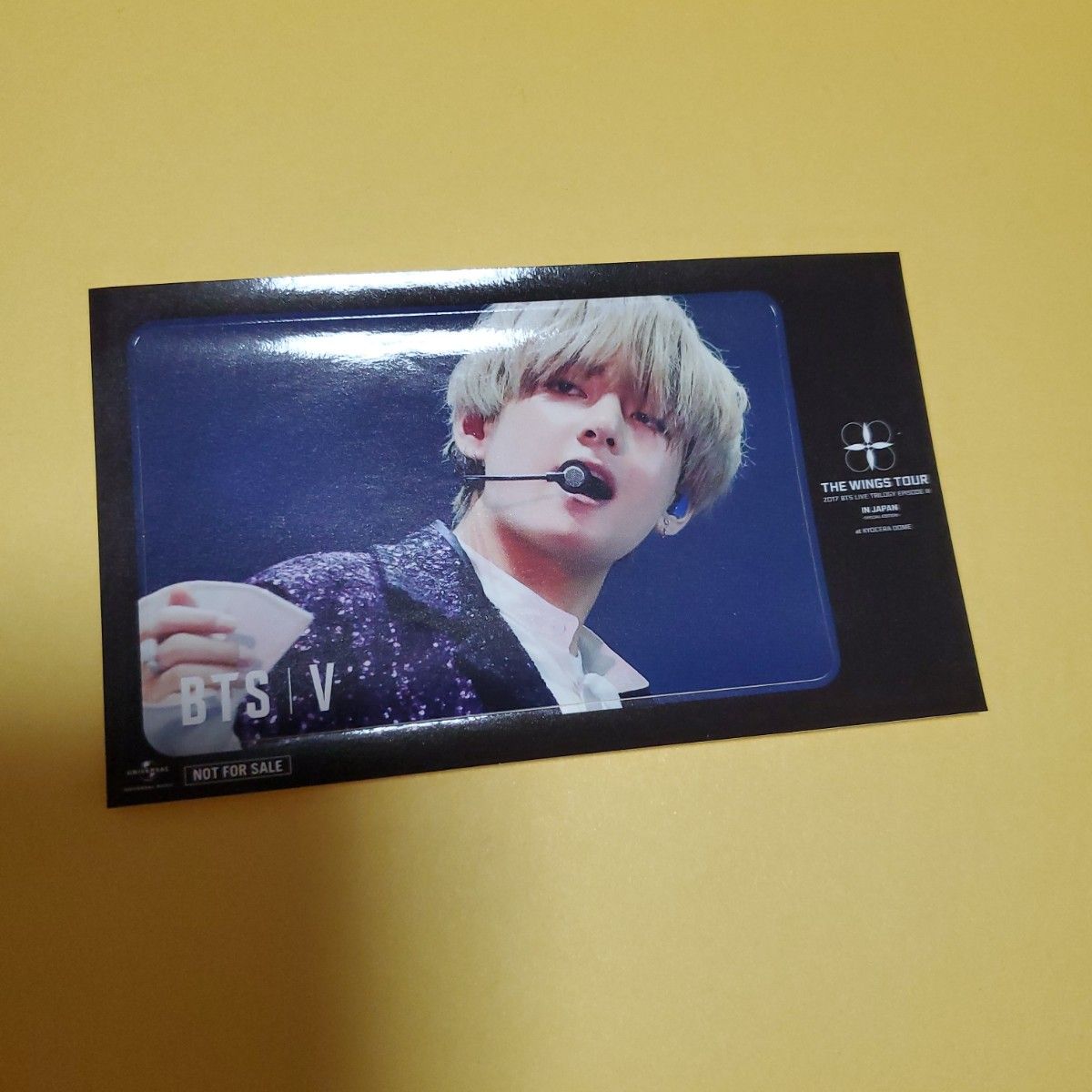 【 開梱 設置?無料 】 BTS ICカード 特典 ユニバ TOUR WINGS V テヒョン テテ 公式 タレントカード