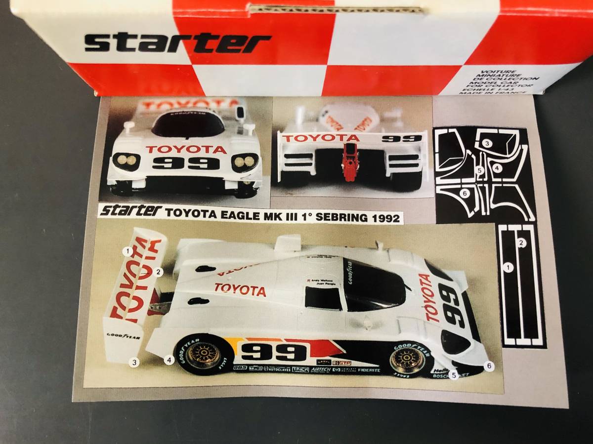 激レア！1/43 スターター トヨタ イーグル MkⅢ IMSA セブリング12時間 優勝 1992 レジンキット 検 タメオ TAMEO メリ プロバンス PROVENCE_画像3