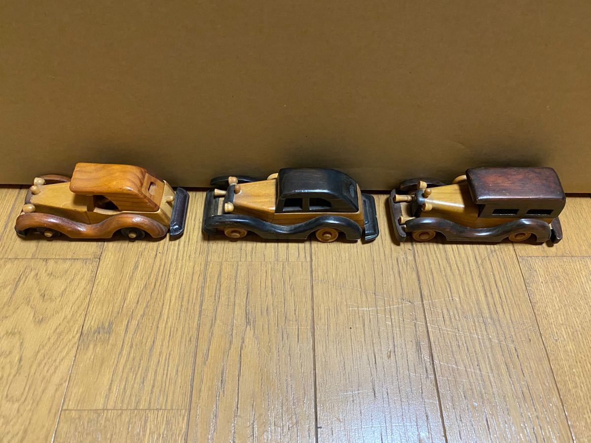 Paypayフリマ 木製 自動車 3台セット