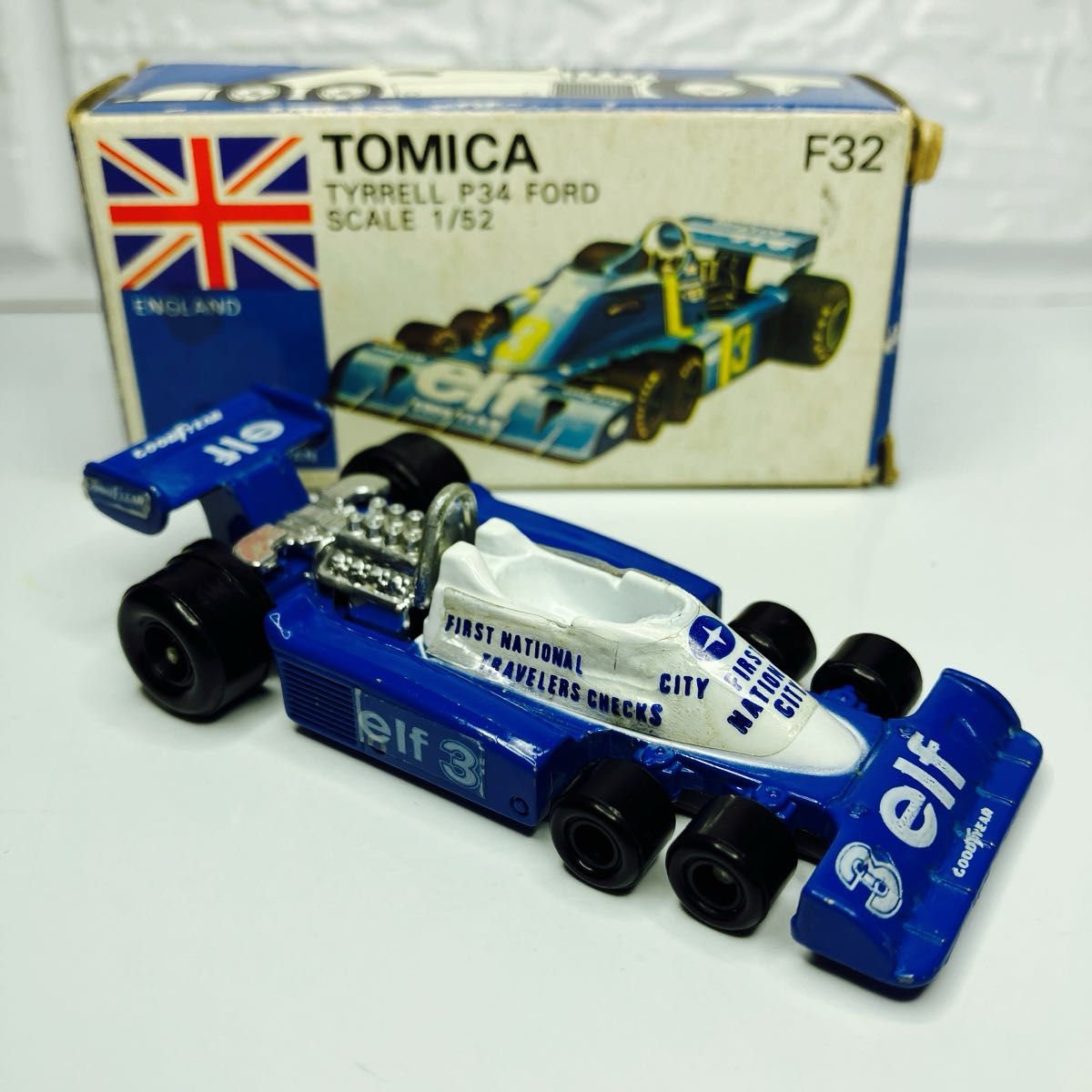 トミカ タイレル Tyrrell P34 Ford 絶版トミカ タイレル P34フォードF1 日本製 箱付き激レアモデル