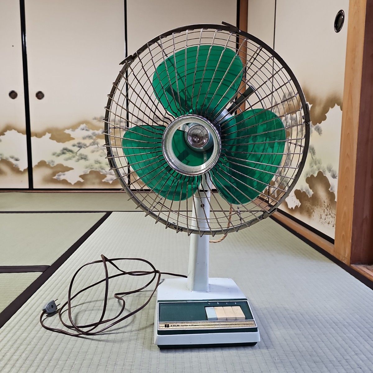 富士電機 FUJI SILENT FAN フジサイレントファン 昭和レトロ 昭和レトロ/1970年代後半物ぐらい】希少 リビング扇風機 FUJI