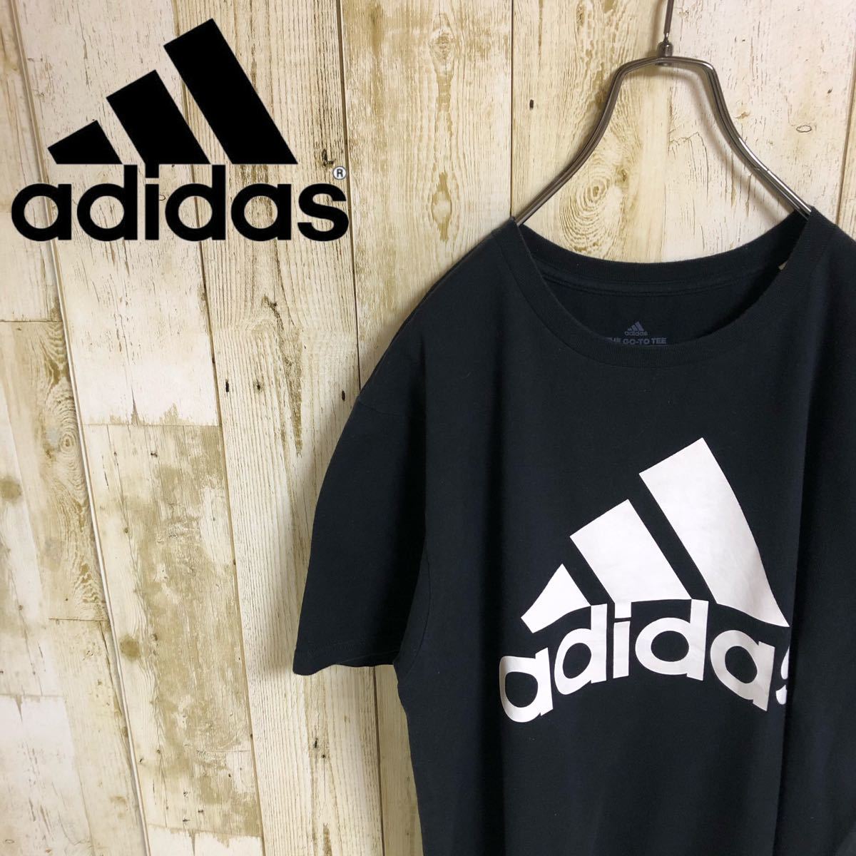 入荷中 アディダス 半袖Tシャツ L グレー イエローグリーン ロゴ