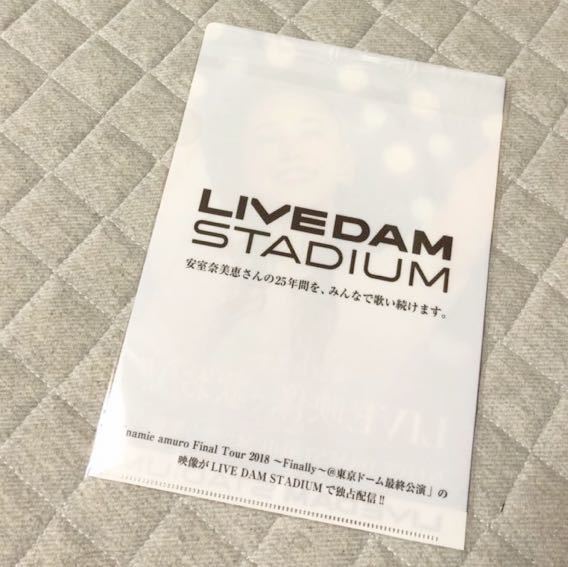 【新品】安室奈美恵 LIVE DAM クリアファイル A4 希少 レア 記念 コレクション_画像2