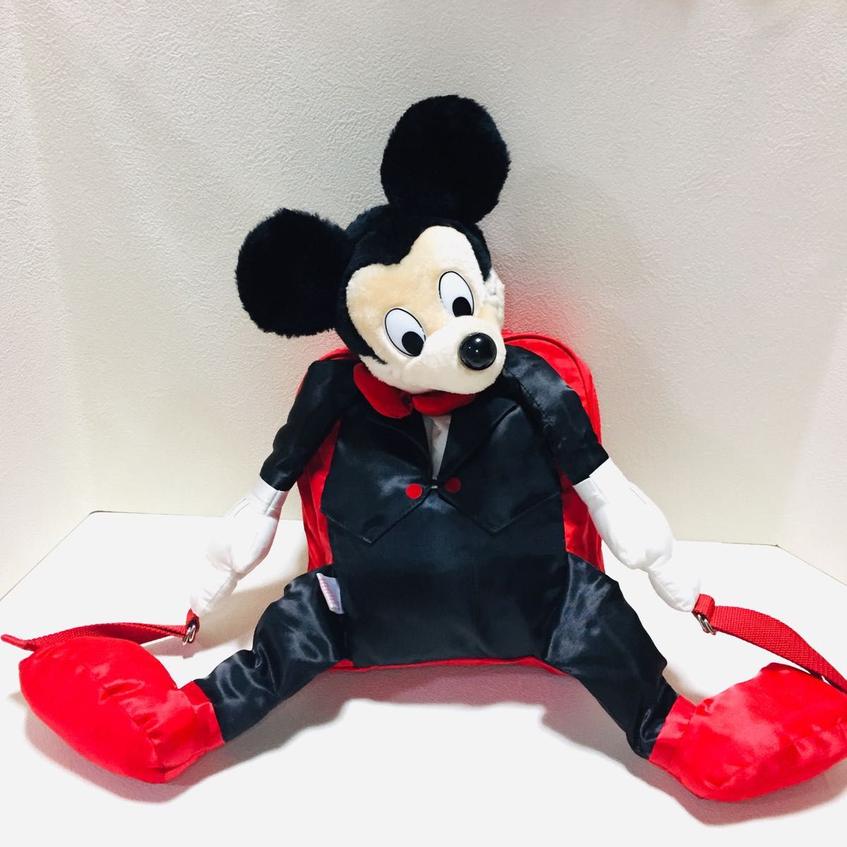希少 ヴィンテージ レトロ ディズニー ミッキー ぬいぐるみ リュック バッグ 簡易包装 ディズニー/当時物/ミッキー/ぬいぐるみリュック