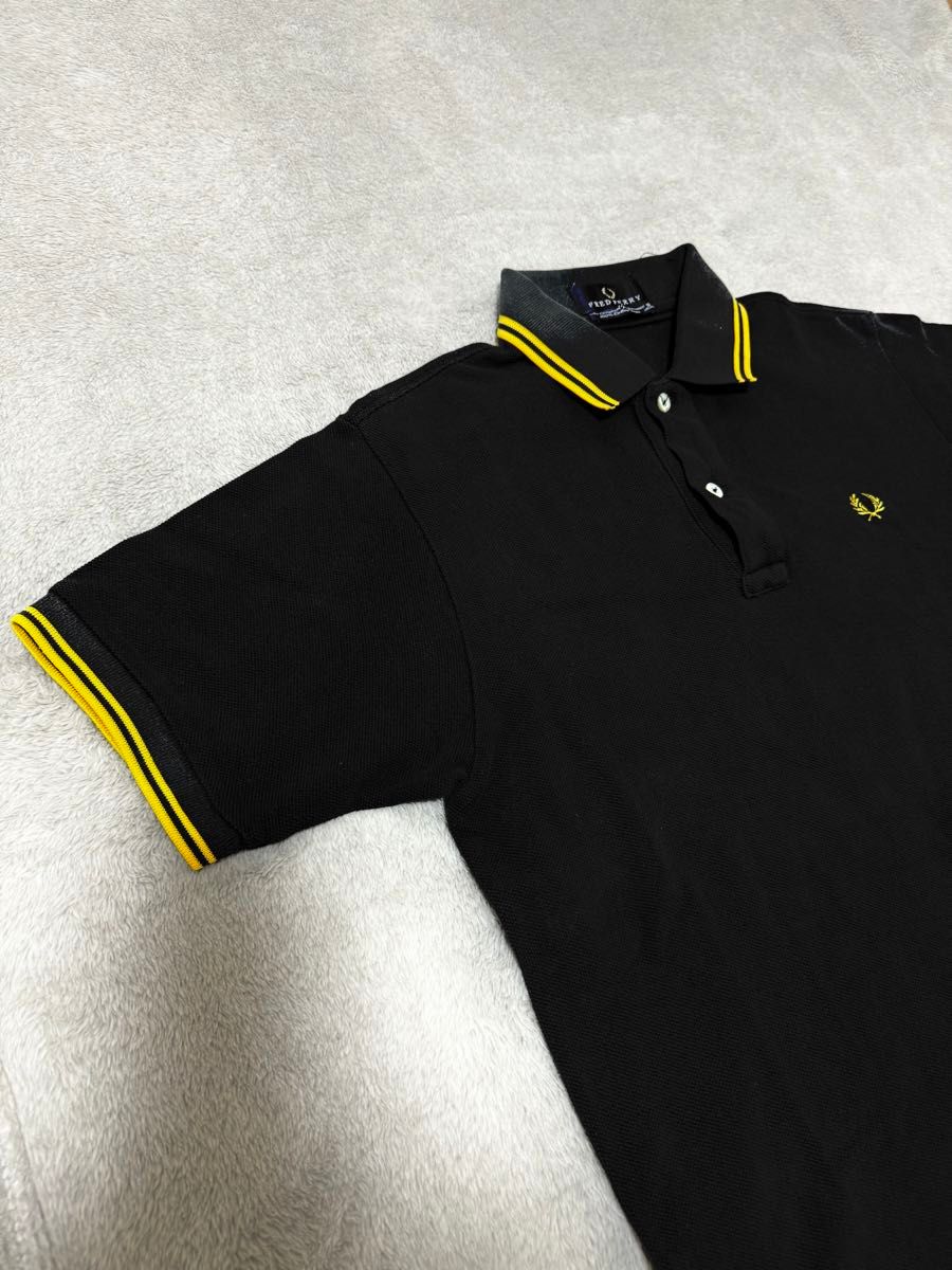 極美品】FRED PERRY/フレッドペリー 半袖ポロシャツ ロゴ刺繍