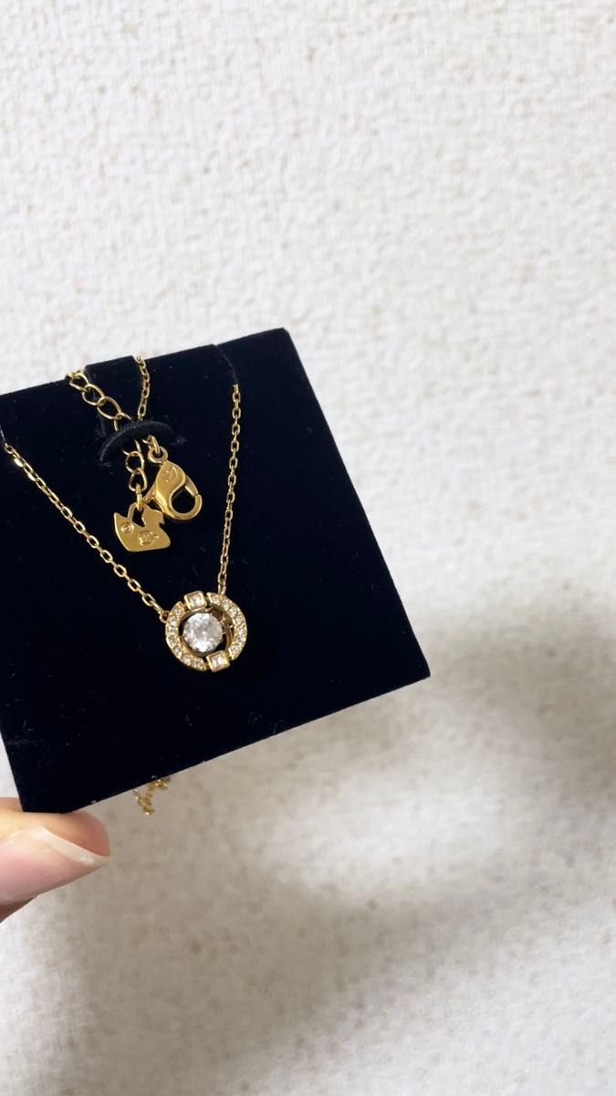 SWAROVSKI スワロフスキー ネックレス Sparkling Dance Round ゴールド