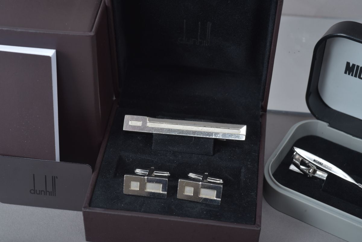 カフス タイピン等 13點(diǎn) dunhill/NINA RICCI/LANVIN他 SV含む SILVER/925/850 タイタック 箱付き アクセサリー まとめ #60〇0416-05/ze c.e