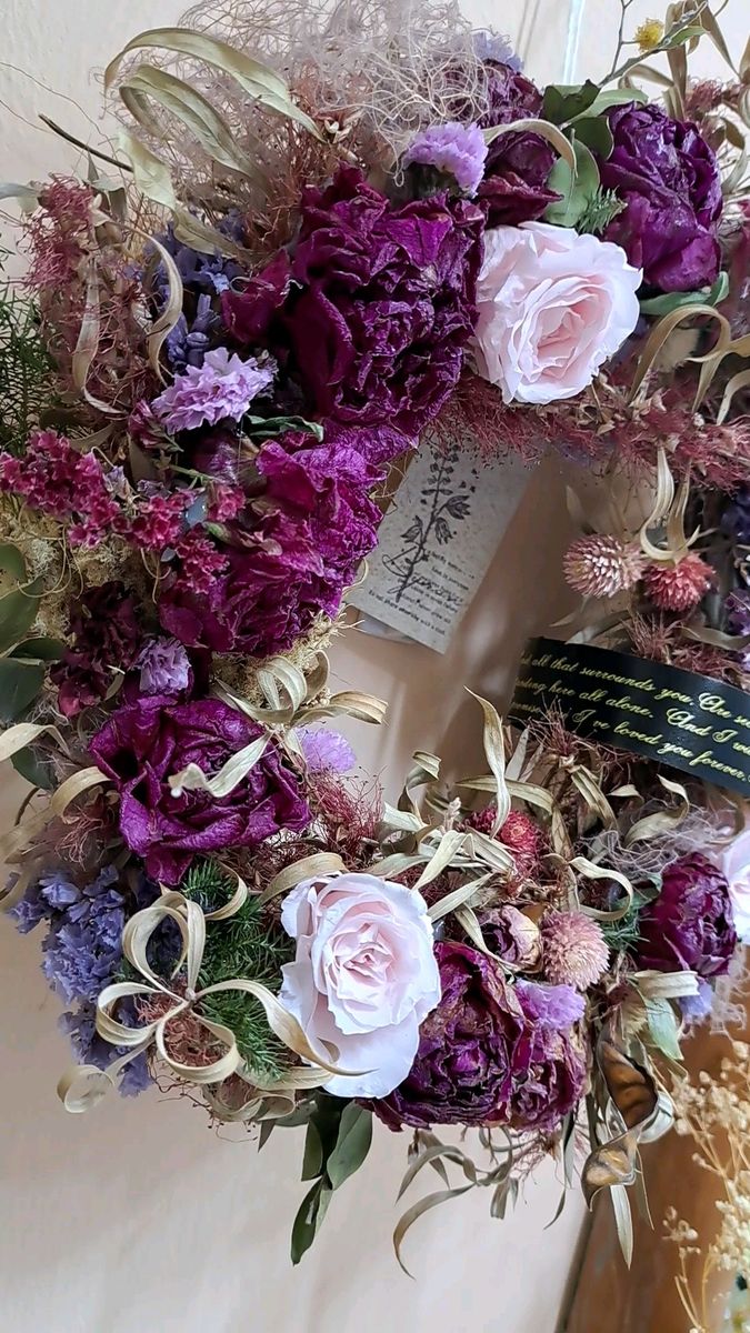 ドライフラワーリース 芍薬リース ナチュラルリース 誕生日プレゼント 還暦祝い 新築祝い ご両親へ 贈り物 ギフト