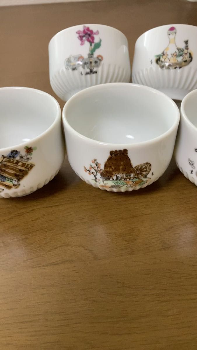 訳あり サトウハチロー 湯呑み5個セット お母さんシリーズ 昭和レトロ ヴィンテージ