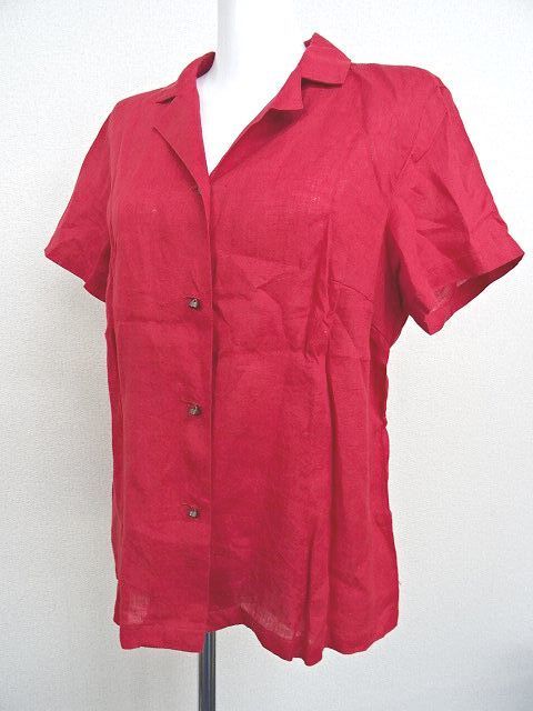 ★ MARINA RINALDI ★マリナリナルディ　赤　後ろリボン　半袖　シャツ　サイズ11_画像3