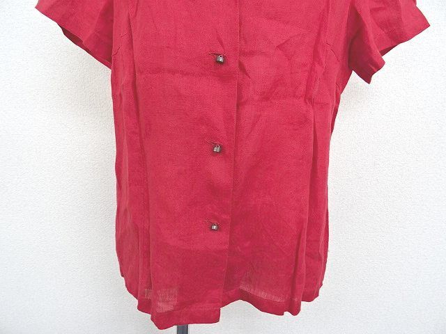 ★ MARINA RINALDI ★マリナリナルディ　赤　後ろリボン　半袖　シャツ　サイズ11_画像5