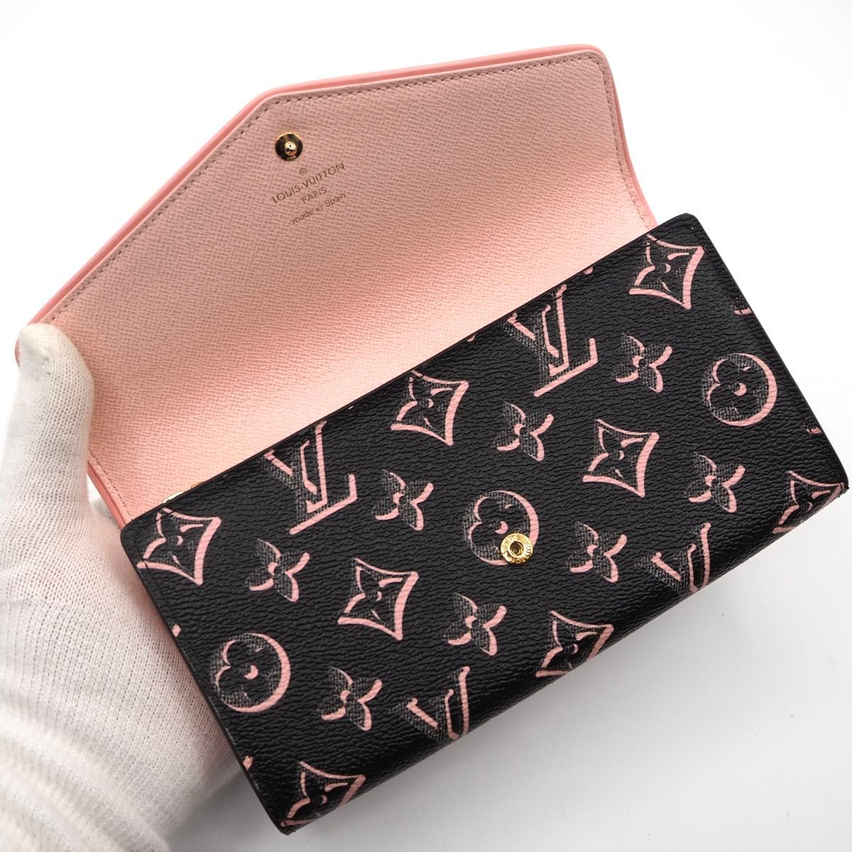未使用品 ルイヴィトン モノグラム 新型ポルトフォイユサラ フューシャピンク ルイヴィトン 長財布 LOUIS VUITTON モノグラム ポルトフォイユ