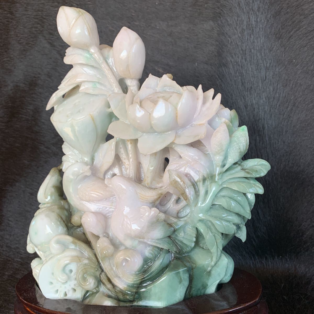 天然翡翠彫刻工芸品 置物 2