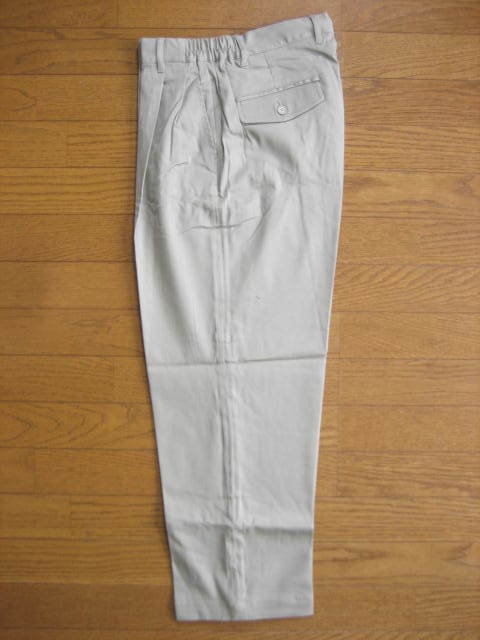  prompt decision new goods stretch two tuck pants W76~82 L65 light series ②/ waste to rubber hemming ending hem fastener / waste to. measurement price . small 