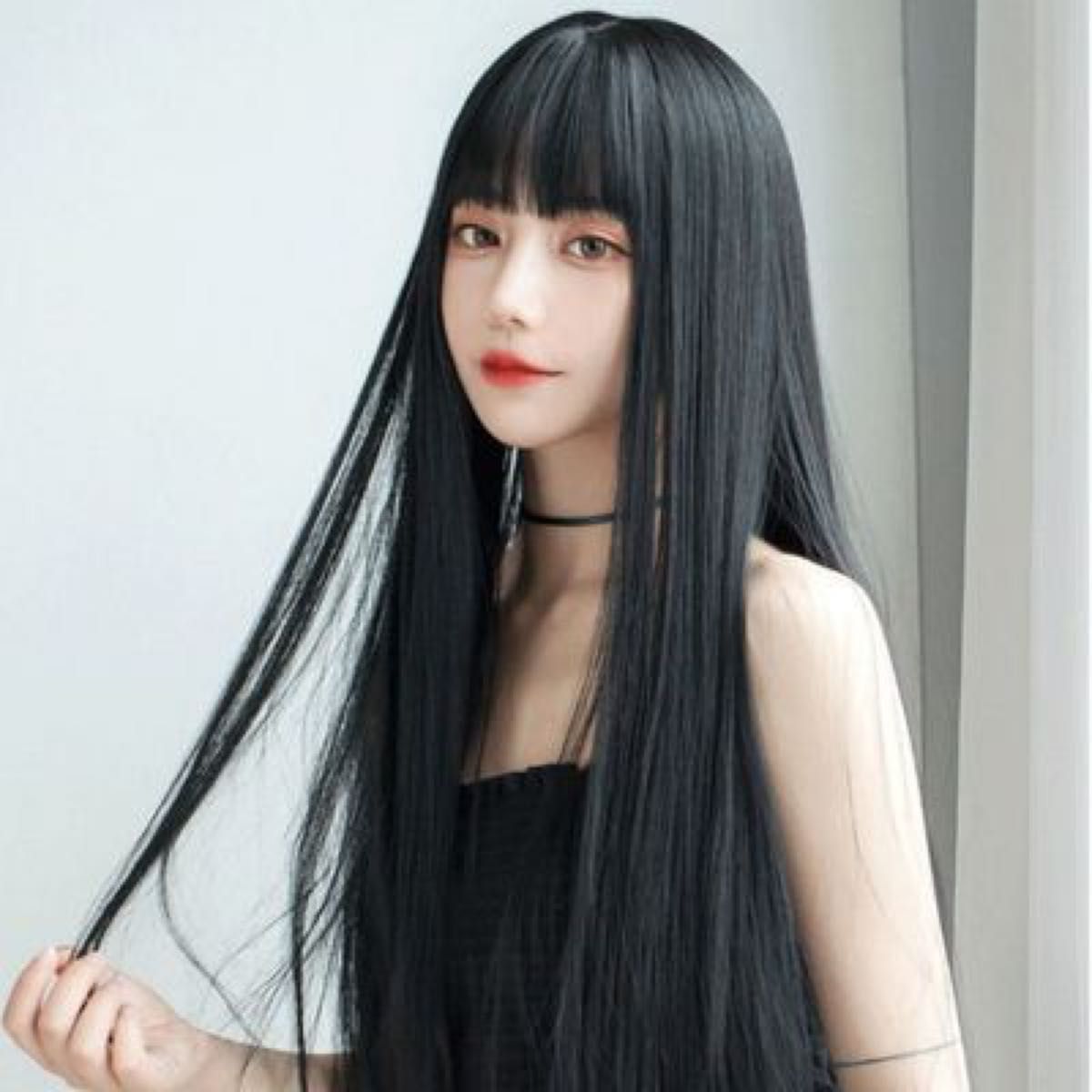 ウィッグ フルウィッグ 黒髪 ブラック 自然 ロング ストレート ウィッグ フルウィッグ 黒髪 ブラック 自然 ロング ストレート