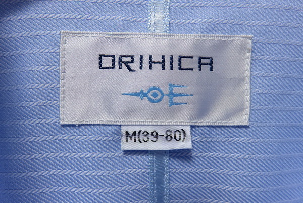 オリヒカ　ORIHICA　長袖ドレスシャツ　形態安定　水色　M_画像3