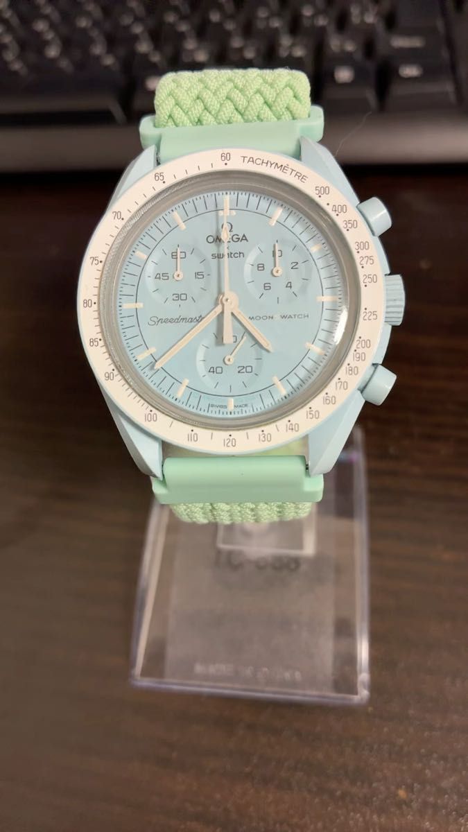 オメガ スウォッチ OMEGA SWATCH MISSION TO URANUS 天王星 クロノグラフ 腕時計 ベルト社外品