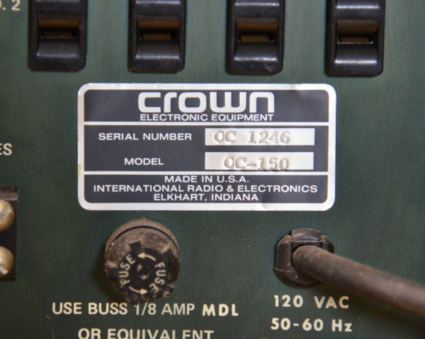Yahoo!オークション - CROWN OC-150 アウトプット・コントロール Yahoo!オークション - CROWN OC-150 アウトプット・コントロール