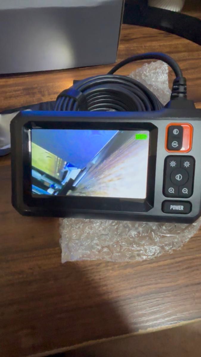 産業用内視鏡カメラ8mm 4.3インチ 10mケーブル 充電式